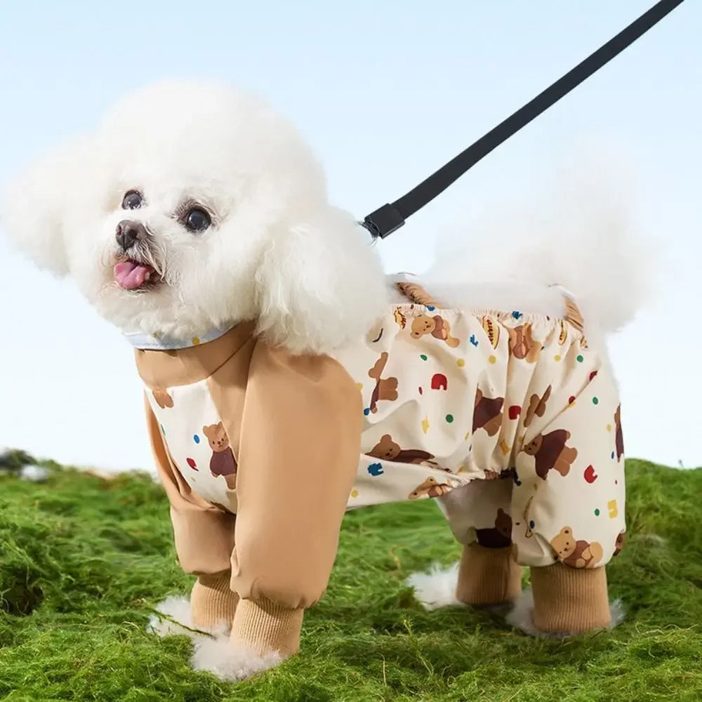 NONECN Dog Four Legged Pants Waterproof Construction