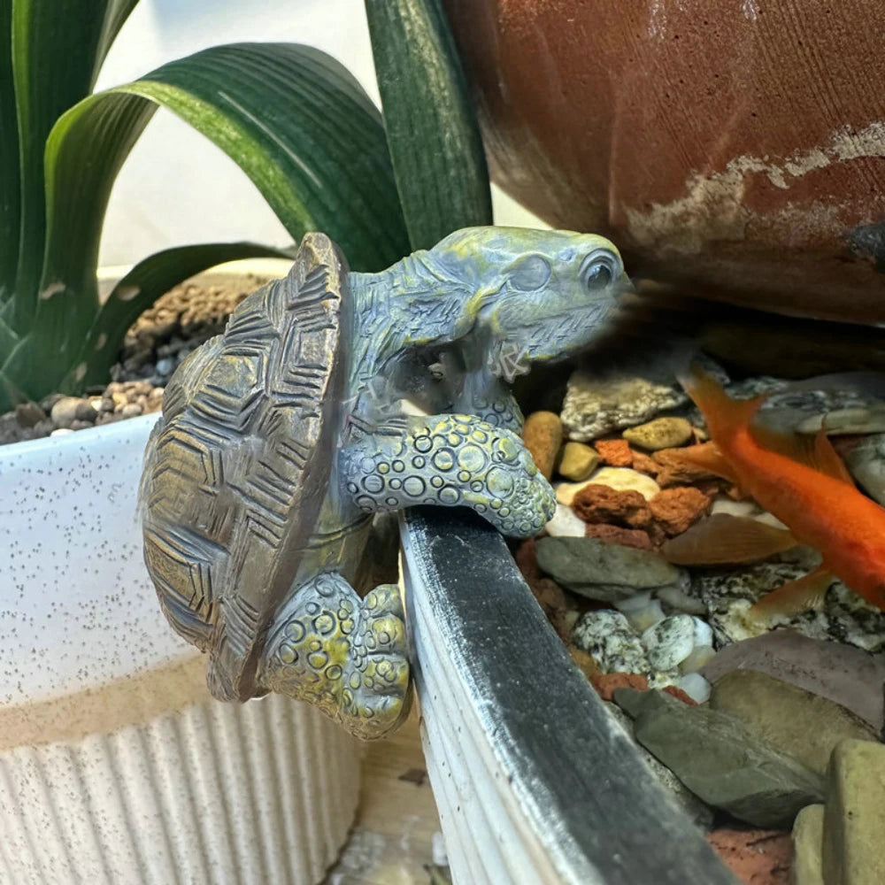 Fish Tank Hanging Turtle Ornaments Resin For Aquariums