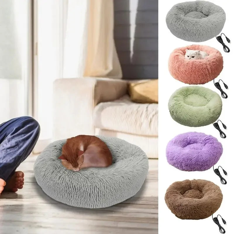Electric Heated Dog Bed Silk For Winter Indoor Pets