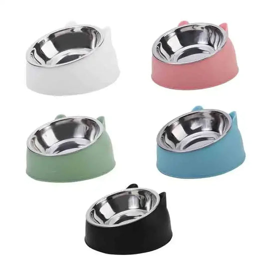 Portable Raised Wooden Non-Slip Pet Bowl For Cats And Dogs