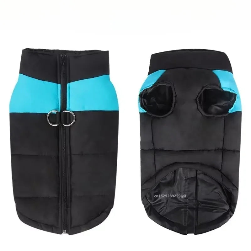 Dog Coat Waterproof Padded Winter Vest With Zipper